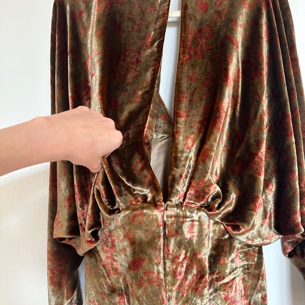 NWT Anthropologie Mes Demoiselles V-Neck Open Back Minidress Revolve Sz 8 - Picture 8 of 10